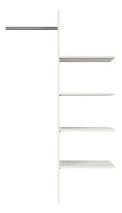 Policie do skříně BRW Kaspian WKSZF/86 (bílá)