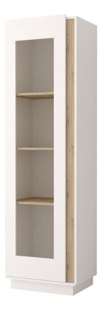 Vitrína Gabrielle 02 (dub artisan + bílá)