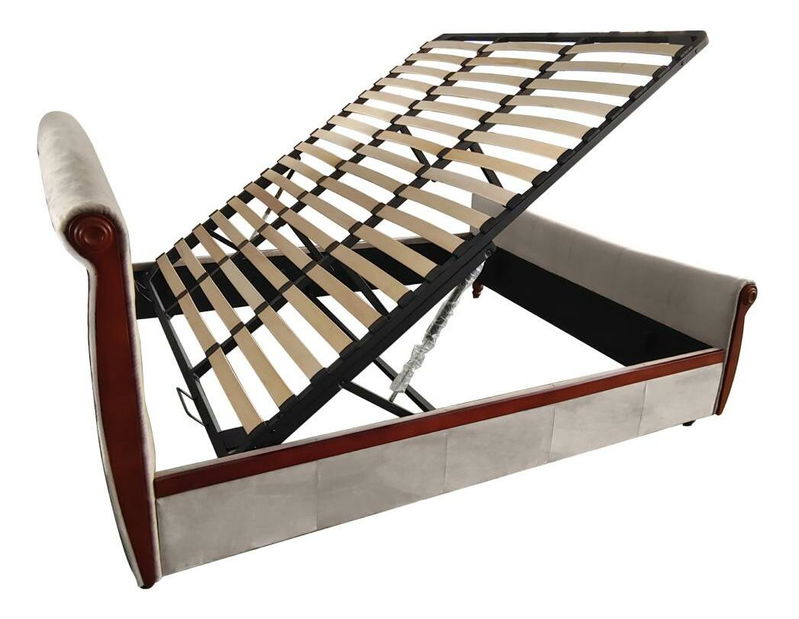 Manželská postel 180x200 cm Bretto (šedohnědá)Taupe Velvet látka)