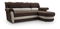 Rohová sedacia súprava Burdur (tmavohnědá + béžová) (P)
