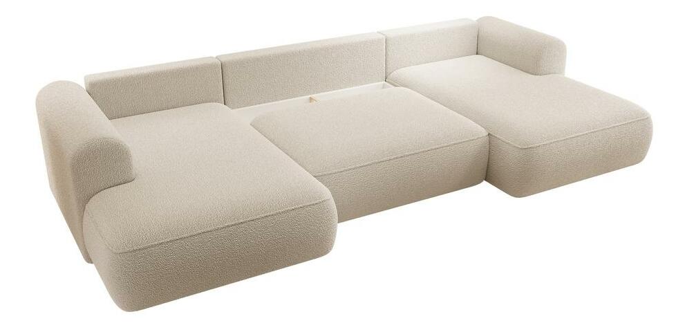 Rohová sedací souprava ve tvaru U Olivo U (L) (béžová + černá)