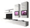 Obývací stěna Barly Typ 10 (bílá + bílý lesk)