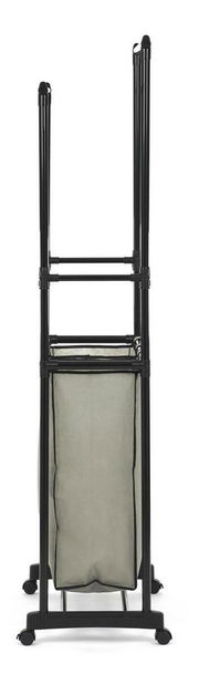 Věšák na kolečkách Ganara (černá + šedá)