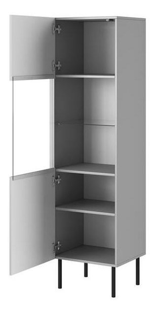 Vitrína Asania (černá + šedá)