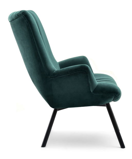 Designové křeslo Lanzaris (zelená + zlatá)