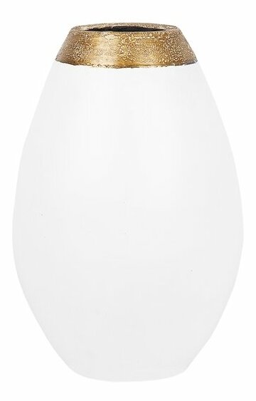 Váza CORIBA 32 cm (keramika) (bílá)