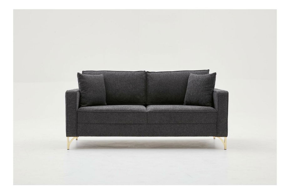 Pohovka dvousedačka Berlunetta (antracit + zlatá)