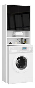 Skříňka na pračku Farid TYP5 (bílá + černý lesk)