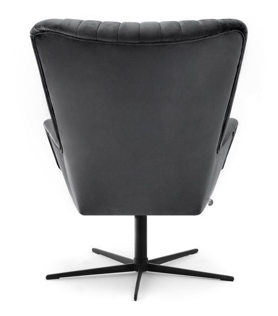 Relaxační křeslo Elesenta (grafit + černá)