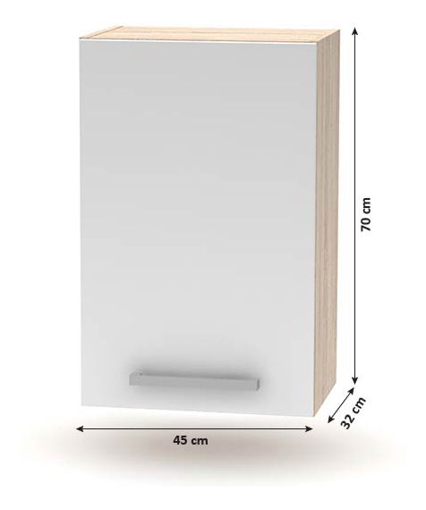 Horní kuchyňská skříňka NOPL-024-OH Noliana (bílá + dub sonoma)