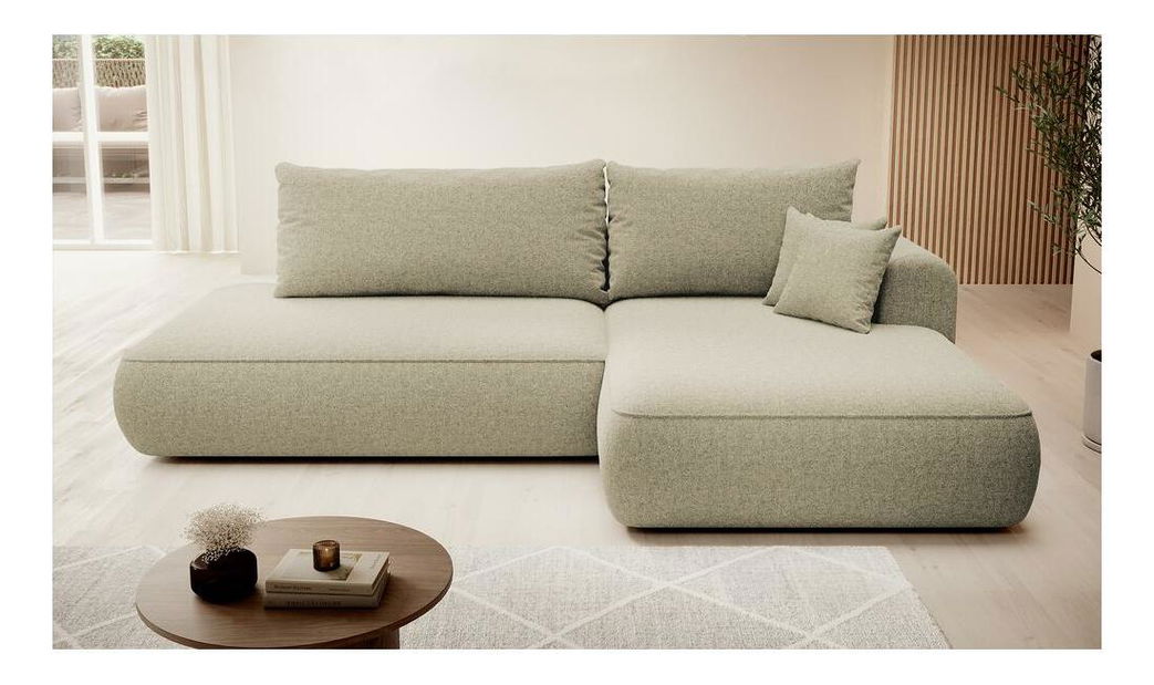 Rohová sedací souprava Fergie (P) (béžová + černá)