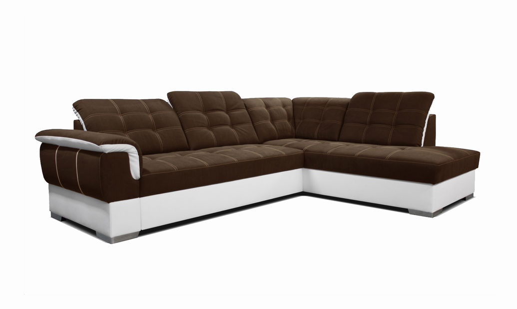 Rohová sedací souprava Altea 2F+L (tmavě hnědá + bílá) (P)