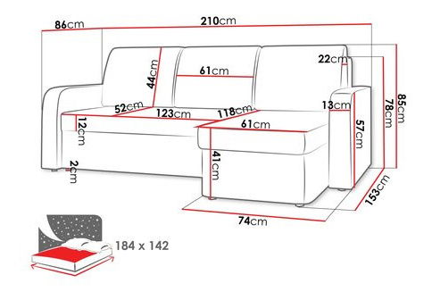 Rohová sedací souprava Ferlu (šedá)