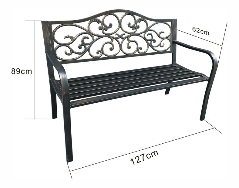 Zahradní lavička Intente (hnědá)