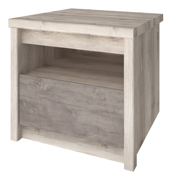 Noční stolek Jolene (kaštan nairobi + onyxová)