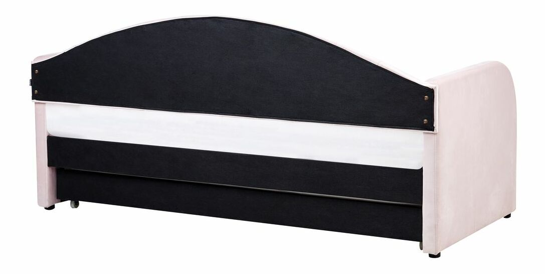 Jednolůžková postel 200 x 90 cm Eithan (růžová) (s roštem)