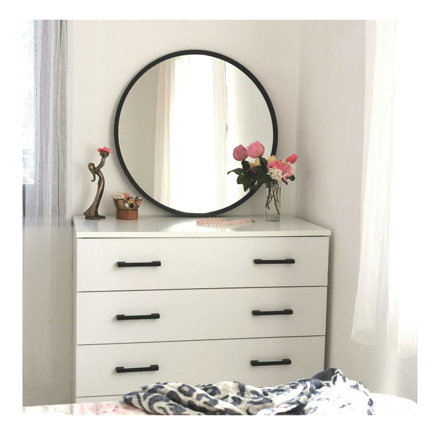 Zrcadlo cheval Piseni (černá)