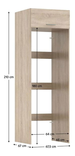 Skříňka Jerry (dub sonoma)