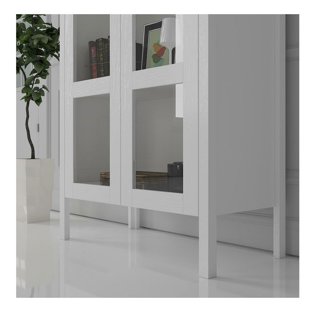 Vitrína Franc 60 (bílé dřevo)