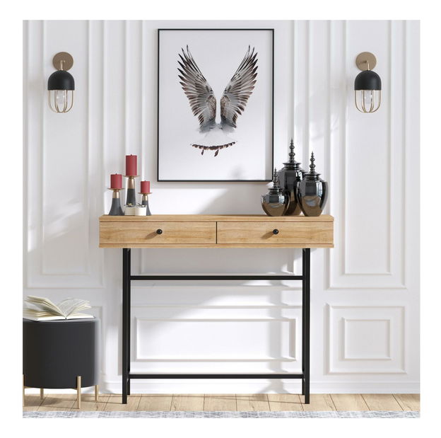 Konzolový stolek Aliex 2 (dub + černá)