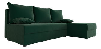 Rohová sedací souprava Harmony L (tmavě zelená) (P)