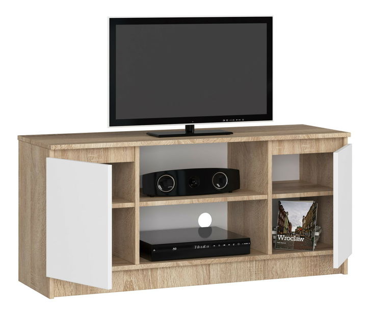 TV stolek Darian (dub sonoma + bílá)