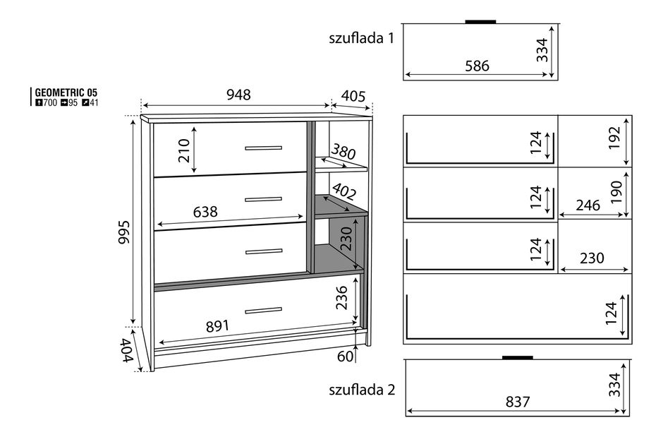 Komoda Geometric 05 Jilm