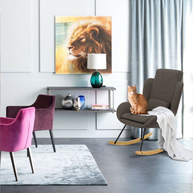 Relaxační houpací křeslo Harper (hnědá)