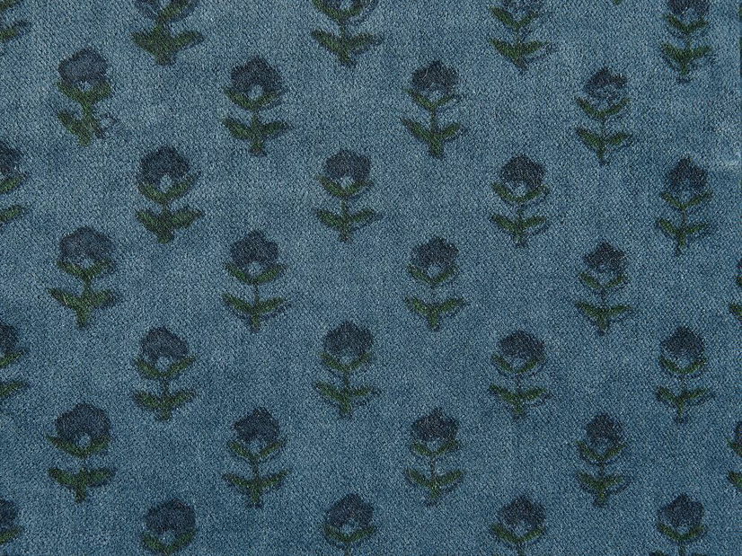 Sada 2 ozdobných polštářů 45 x 45 cm Řeb (modrá)