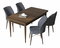Jídelní set Arpo (ořech barokní + kouřová) (pro 4 osoby)