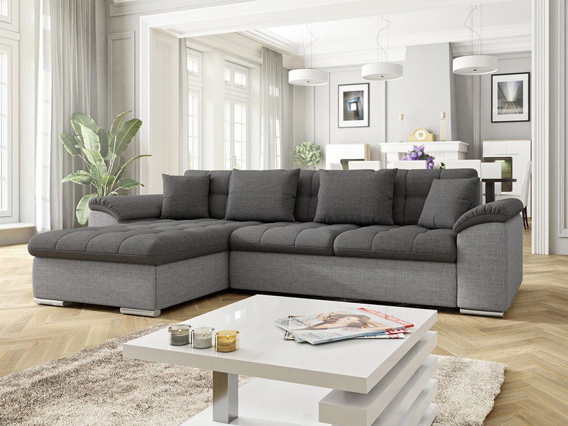 Rohová sedací souprava Dante (šedá + grafit)