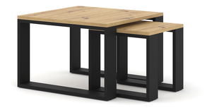 Set konferenčních stolků Nulakka (dub artisan + černá)