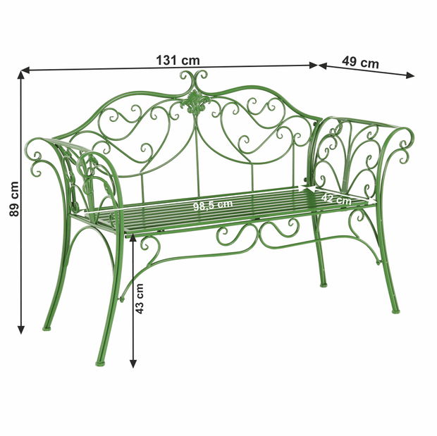 Zahradní lavička Entalia (zelená)
