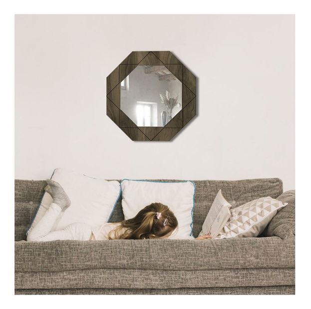 Dekorativní zrcadlo Minulo (ořech)