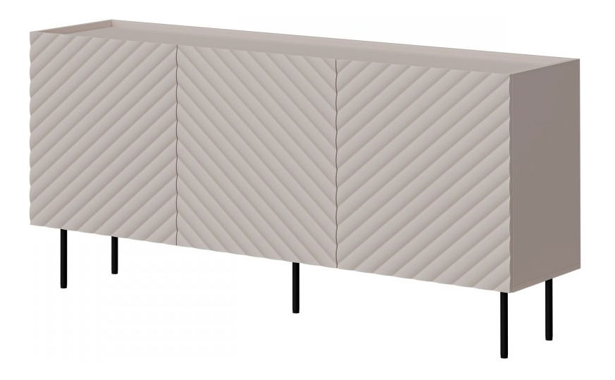 Skříňka Grotzi 165 3D (kašmír + černá)