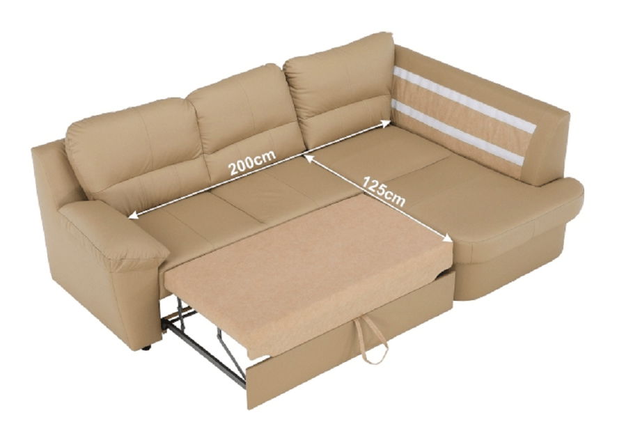 Kožená rohová sedací souprava Viewpark (P)