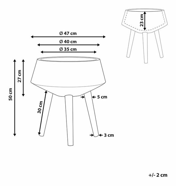 Stojan na květiny Argia (béžová)
