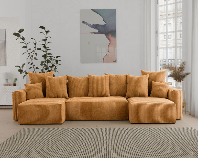 Rohová sedačka Denia U (hořčičná) (P)