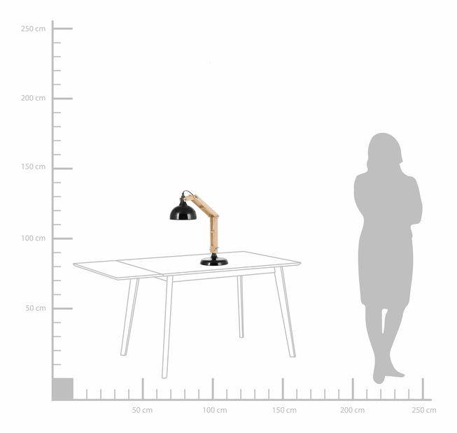 Stolní lampa Saldivo (černá)