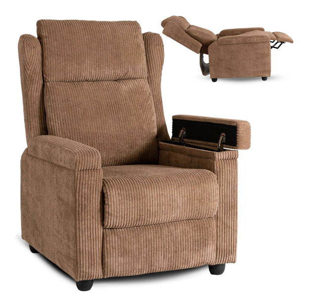 Polohovací křeslo Suplicios (hnědá)