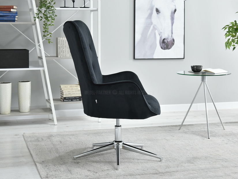Křeslo Truni (černá + chromová)