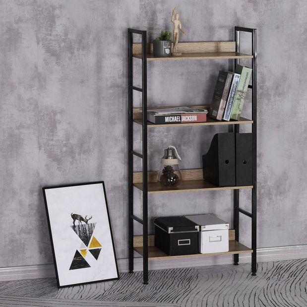 Regál Garante (dub + černá)