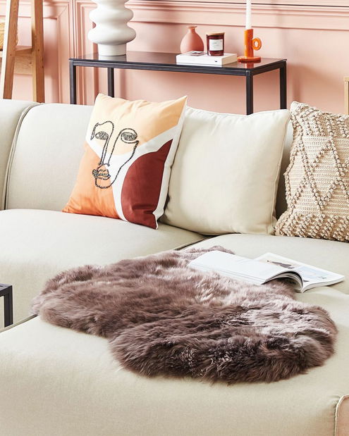 Koberec z umělé kožešiny Munza (hnědá)