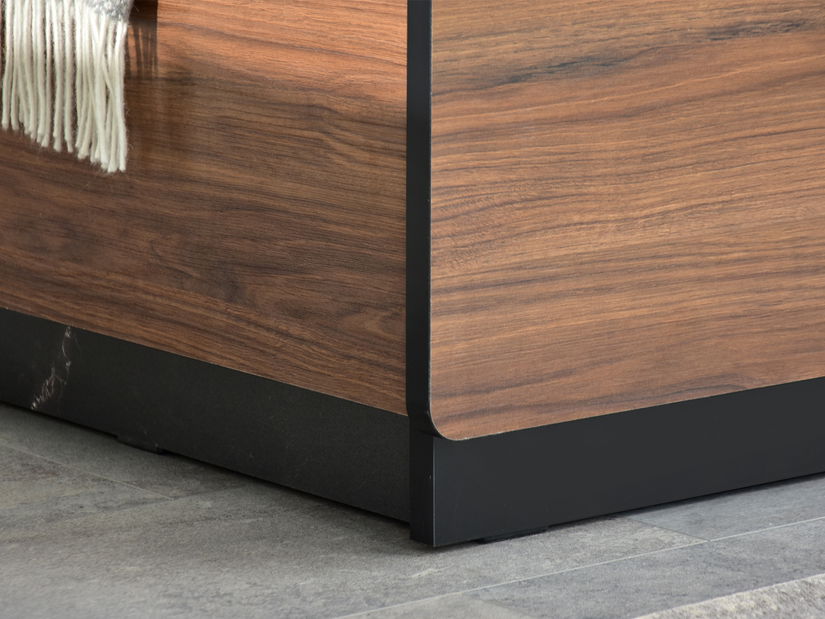 Manželská postel 160x200 cm Protegidas P13 (černá)