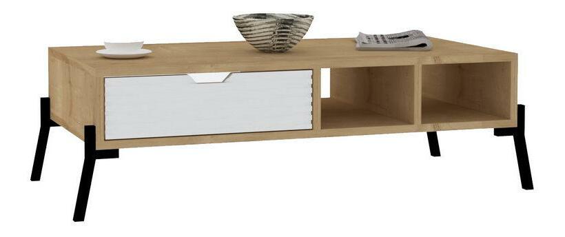 Konferenční stolek Taniva (dub safírový + bílá)