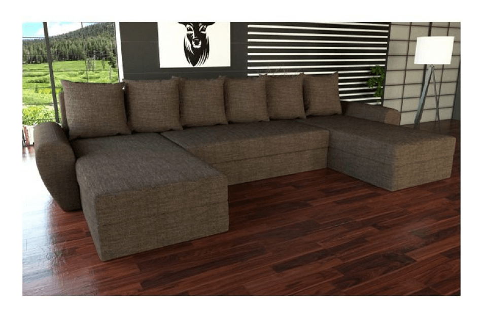 Rohová sedací souprava U Thalen (hnědá)