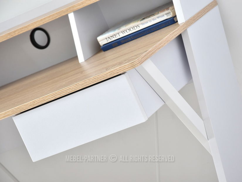 PC stolek Aspart (dub + bílá)