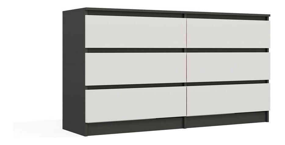 Komoda Musecalo 6 140 (antracit + bílá)