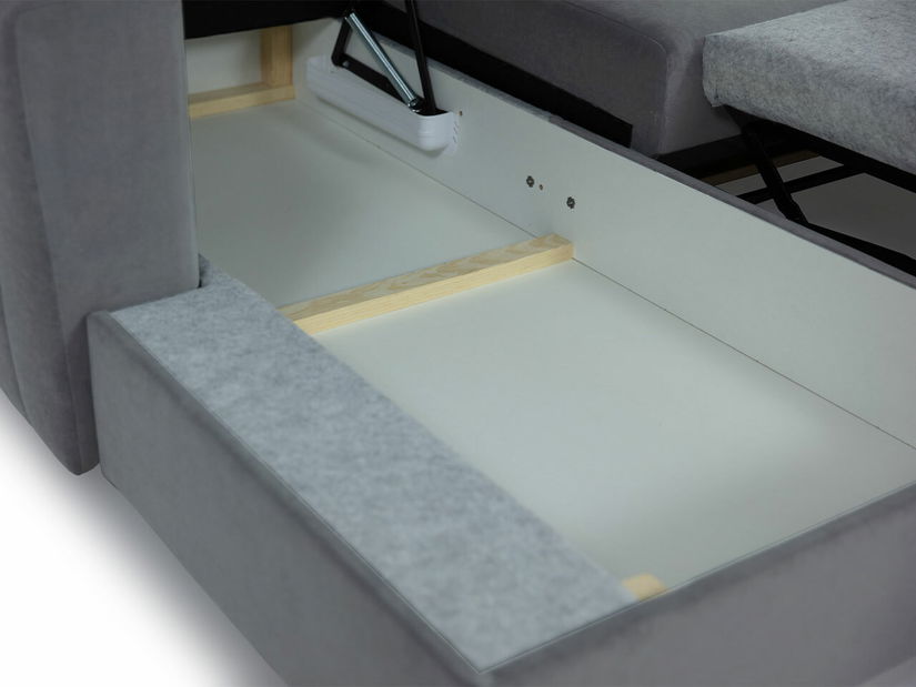 Rohová sedačka Laviosuna (tmavě modrá) (s úl. prostorem) (L)