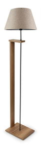 Stojanová lampa Avanasta 1 (béžová + dřevo)